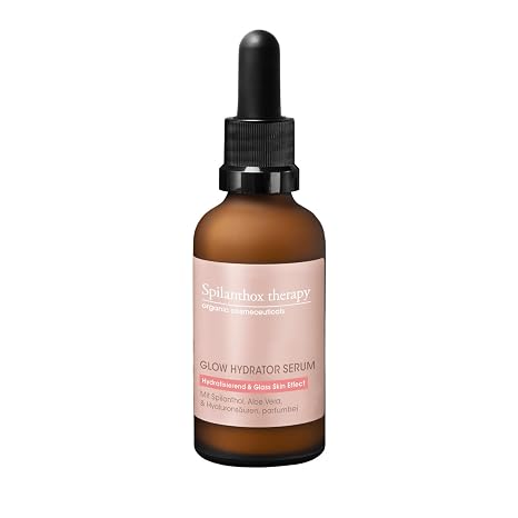 Spilanthox therapy - Glow Hydrator Serum - Face Serum with Glass Skin Effect - Face Care for Facial Smoothing and Moisture - with Spilanthol Hyaluronic & Aloe Vera - Vegan Natural Cosmetics - 50 ml