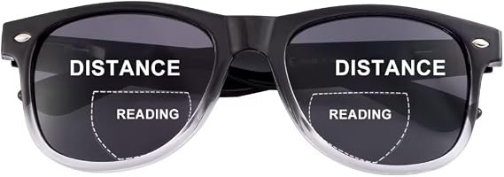 SKYWAY Bifocal Reading Sunglasses For Women Men, Fashion Classic Sun Readers With Spring Hinge UV400 Protection