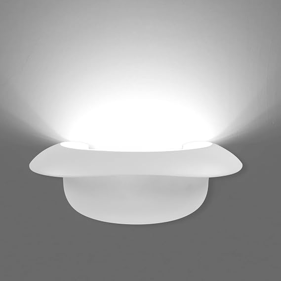 KAWELL Creative 12W Modern Wall Light LED Wall Lamp Waterproof IP65 Aluminum Wall Wash Lights Indoor Outdoor for Bedroom Bathroom Stairs Porch Corridor Living Room Hallway, White 6000K [Energy Class F]