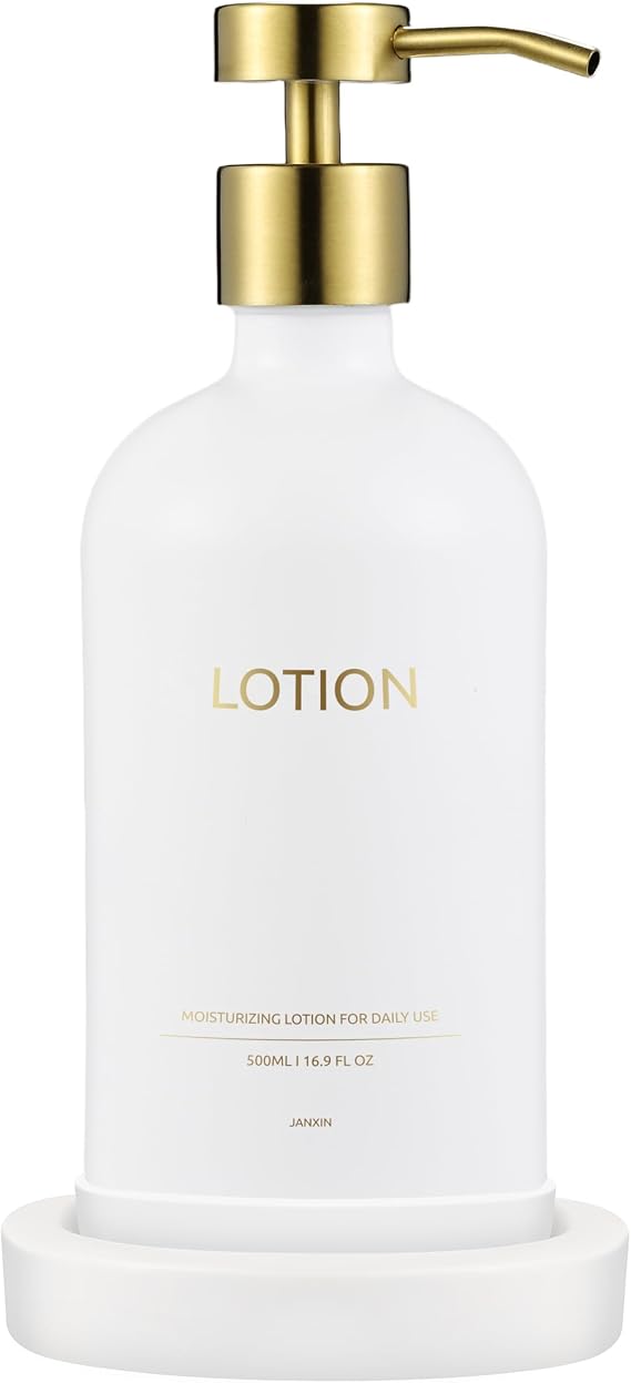 White Glass Soap Dispenser Soap Dispenser Shower Gel Dispenser