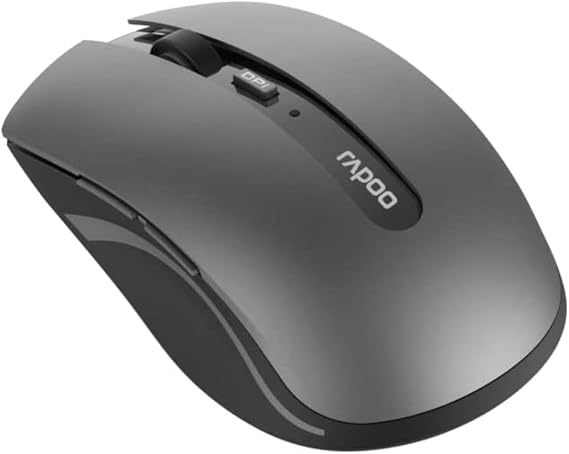 Rapoo 7200M Multi-Mode Wireless Optical Mouse - Dark Grey