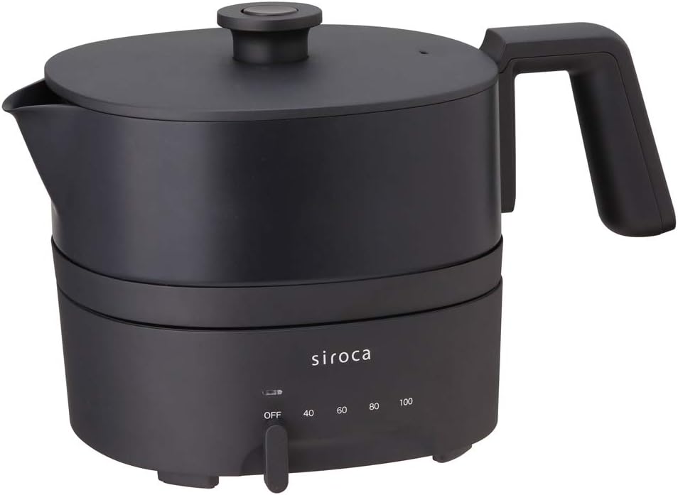 シロカ おりょうりケトル ちょいなべ [丸洗い可温度調整機能容量1l電気ケトル] Sk-m151 ブラック