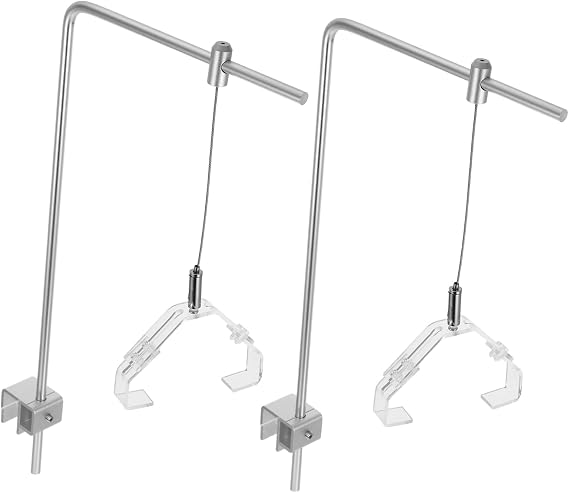 15.74 Inch Aluminum Adjustable Aquarium Light Stand for Freshwater and Saltwater Tanks Fish Tank Light Hanging Bracket Easy to Install 2 Pieces [Energy Class A+]