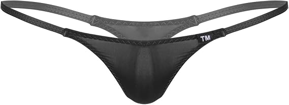 CHICTRY Men's Elastic Thong Spandex G-String Briefs Jockstrap Mini Bikini Underwear