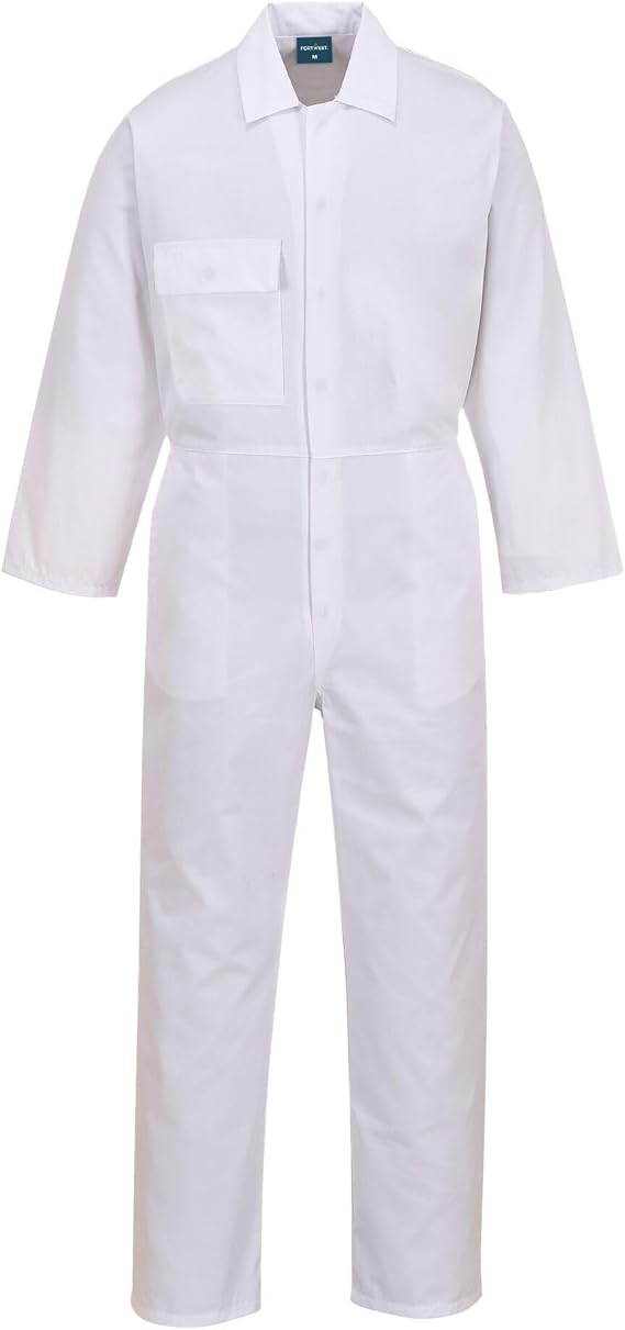 Portwest 2802 Standard Coverall Polycotton Concealed Stud Front