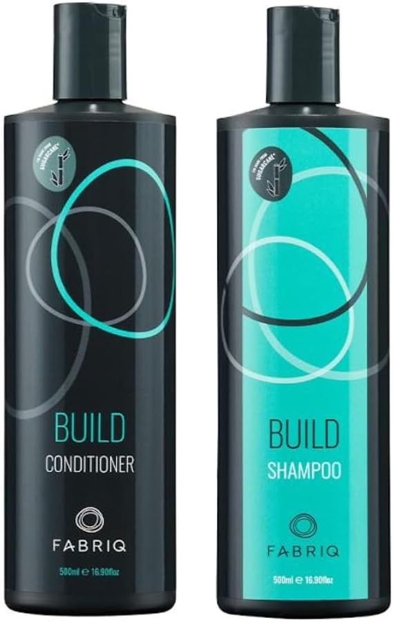 Fabriq Build Shampoo and Conditioner Set, 500ml Each, For Fine and Limp Hair