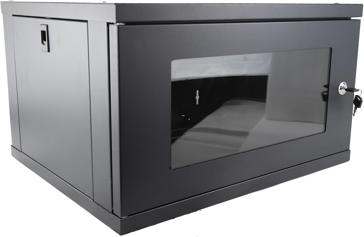kenable FLAT PACK Wall Mounted Data Cabinet for 19 inch Network Rack Small 6U 450mm Black