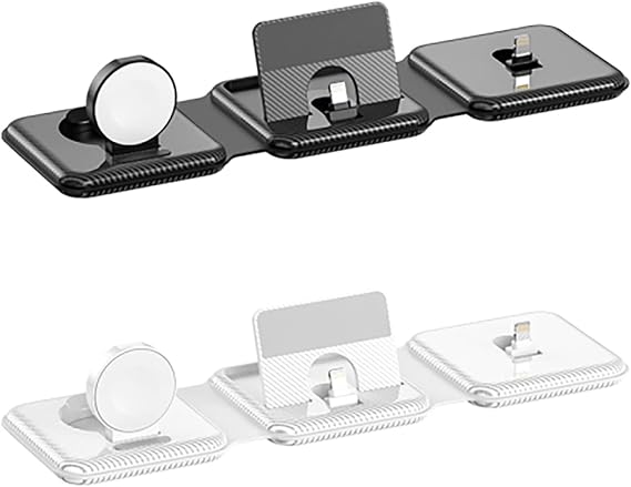 Microcase iPhone-Apple Watch-Airpods için 3in1 Katlanabilir Kablosuz Şarj Standı - AL3651 (Beyaz)