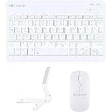 Turkish Bluetooth Keyboard+Mouse+Tablet Stand White AL5166 compatible with Microcase Samsung Galaxy Tab S10+ S10 Plus