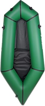 TPU Packraft Inflatable Lightweight Kayak - 1 Person Packraft, Ideal for Adults&Kids with Soft Seat, Litewater Dinghy for Flat Water Rafting, Fishing & Adventure, Rapid Inflate
