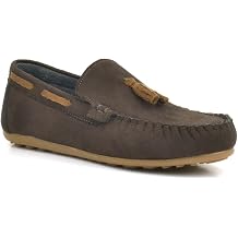 Brown Suede Men's Young Loafers Shoes