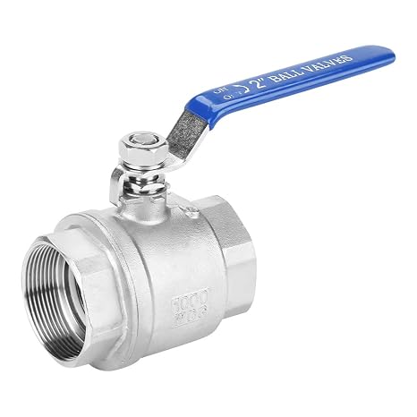 2 inch ball valve 2 inch metal ball valve 304 Stainless Steel Two piece Full Port Female Thread Ball Valve 2 DN50 1000 WOG 29 * 21 * 9