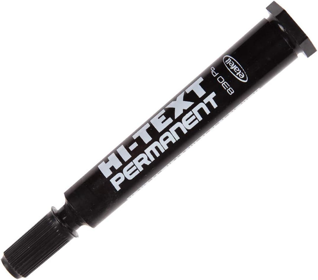 Hi-Text Noki 830PB Round Tip Permanent Parcel Pen - Black