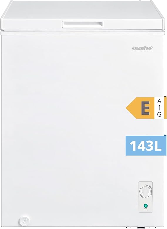 COMFEE ' 143L Freezer Small Chest, Convertible to Refrigerator, White [Energy Class E]