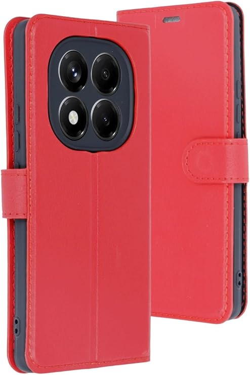 SİDE EYE - Xiaomi Redmi Note 15 4G ile Uyumlu Venz Core Kapaklı Kılıf - Kırmızı