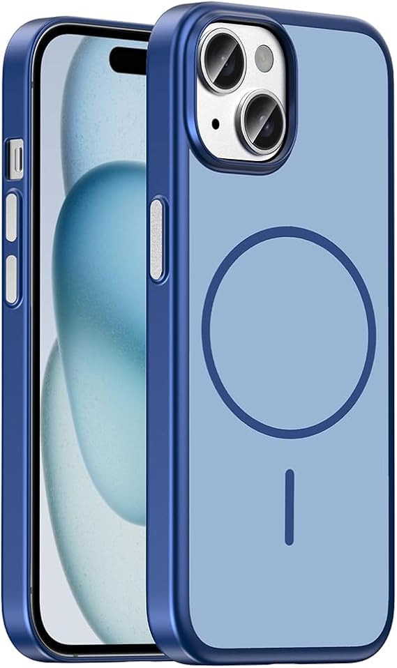 iPhone 15 Uyumlu Manyetik Şarj Özellikli Metal Tuşlu Şık Kapak