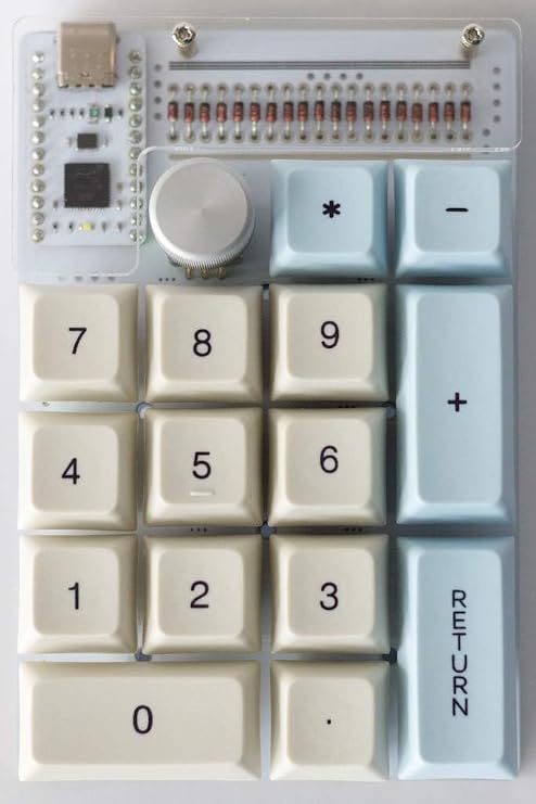 Tidbit 19 Key Programmable QMK Mechanical Template Kit Plus - White