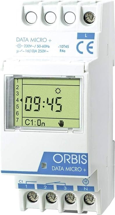 Data Micro + 230 V.Digital Time Switch.1 CIRC.Switch.Dia/Week 32 MEMO.Pulse 1-59 S