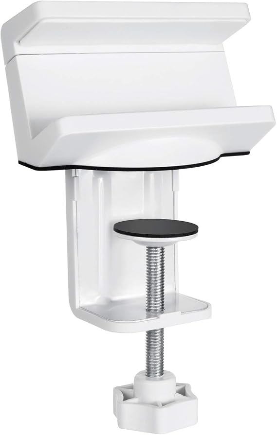 Maclean MC808 Universal Power Strip Mount Desk Mount Desk Attachment Organizer, White