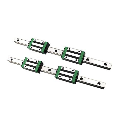 2PCS HGR15 Square Linear Guide Rail + 4PCS HGH15CA Slide Block Carriage For CNC Router Engraving(1100mm)