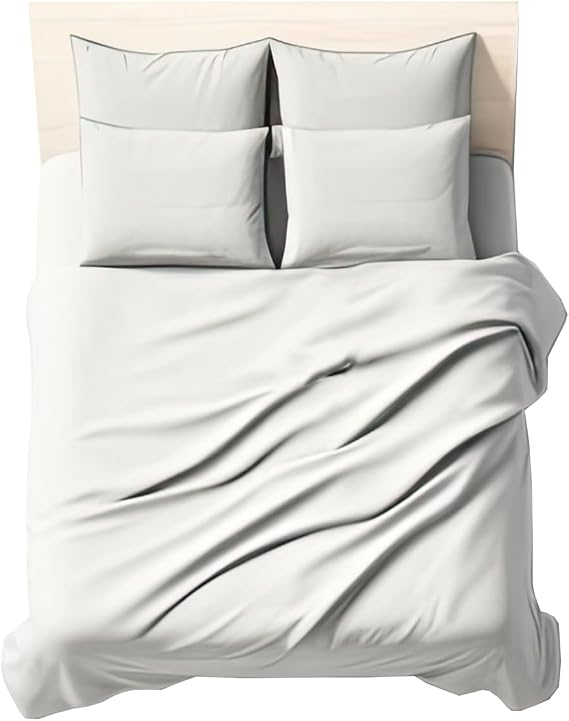 0Bed zer0bed Double Flat Sheet Plain 100% Cotton 260 x 290 cm White Flat Sheet 1 Piece (Top Sheet Only)
