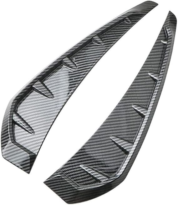 Universal Car Side Door Fender Vent Air Wing Cover Trim, Carbon Fiber