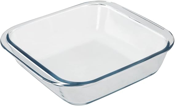Square Borosilicate Glass Oven Dish, 1.1 litres. 18 x 18 cm. Ideal Meclas, Salads, Desserts, Cooking, Resposteria. BPA Free [Energy Class A]