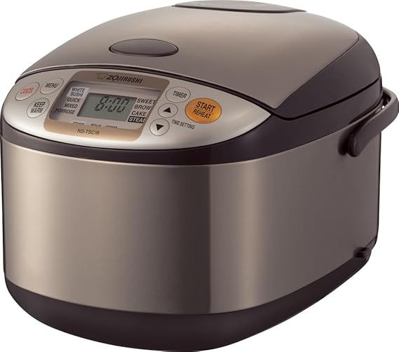Zojirushi NS-TGC18 10-Cup Micom Rice Cooker and Warmer, Stainless Steel by Zojirushi
