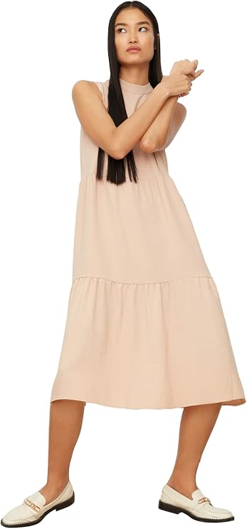 Trendyol Women Mini Ruffle Hem Regular Woven Dresses