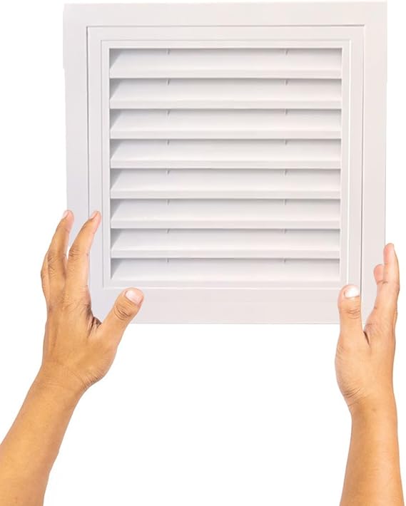 Louvered Access Panel 10x10 12x12 16x16, Vented Plumbing Inspection Cover with Grille Filters, Attic Ceiling Revision Hatch Flush Mount(240x240mm/9.6x9.6in)