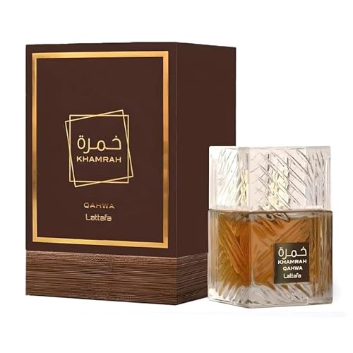 Middle East Arabian Dubai Perfume for Men Lattafa KHAMRAH Trade Long-lasting Fragrance Gift Box 100ml Brown