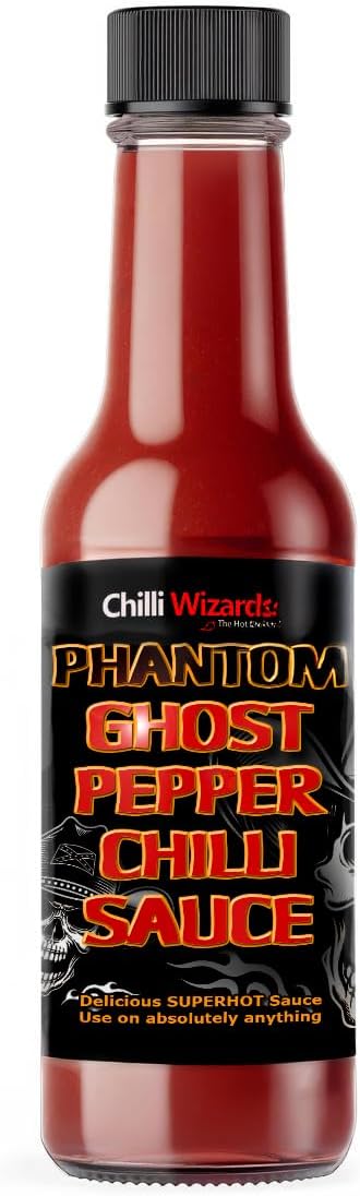 NEW Phantom Ghost Pepper Sauce 150ml 38% Ghost Pepper - Chilli Wizards