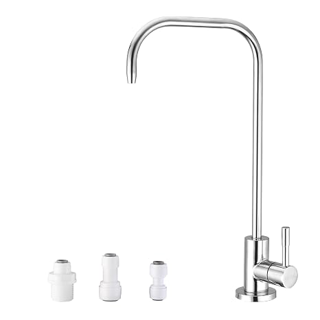 Drinking Water Tap RO Faucet SUS304 Stainless Steel Filtered Water Faucet Reverse Osmosis Tap for Kitchen Bar Sink 7-Shape Chrome
