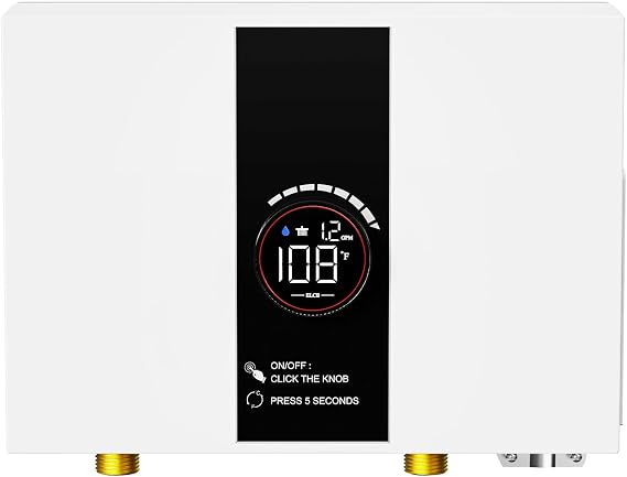 13kW Tankless Water Heater Electric 240V Instant Hot Water Heater with LED Digital Display, Memory function & touch, IPX4 Waterproof for RV Bars, Hair Salons, Compact & Easy Install