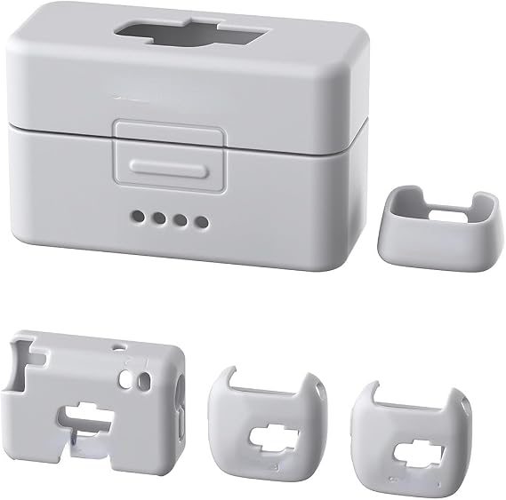Silicone Protective Case Compatible with DJI Mic Mini Microphone - Full Component Coverage, Satin-Finish Multi-Color Shell (Grey-2 transmitters)
