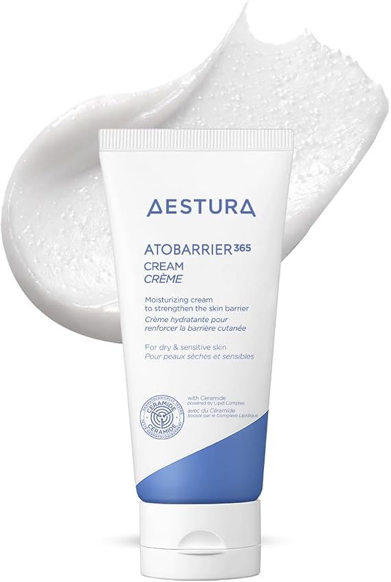 AESTURA ATOBARRIER365 CREAM with Ceramide, Korean Moisturiser, Korean Skincare, 120-Hour Hydrating Visible Capsule Moisturizer, Facial Cream for Dry