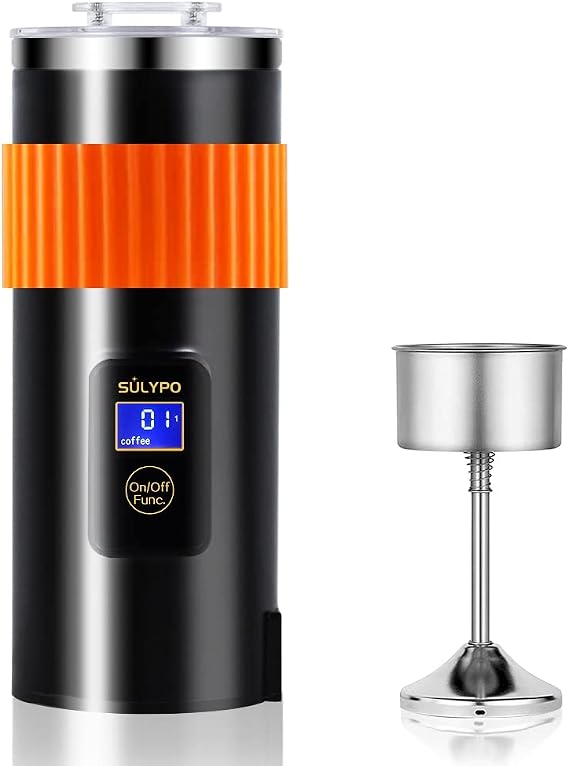 Coffee machine, mini coffee maker, percolator, espresso cooker electric, single cup coffee maker, cafetera, one cup pod coffee brewer, stainless steel AC black
