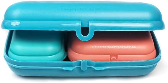 Tupperware to Go Maxi-Twin turkuaz yeşili + Twin somon pembesi + Mini-Twin açık turkuaz