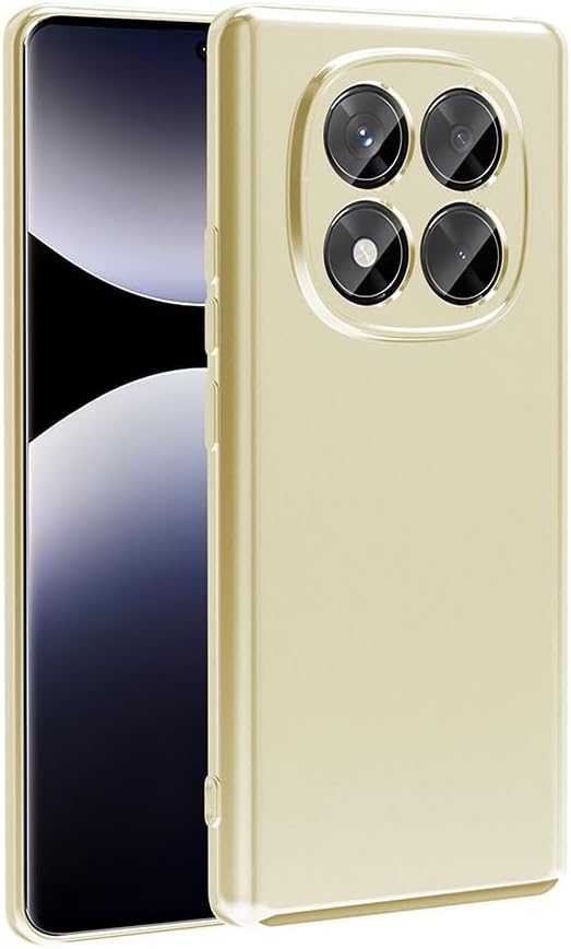 Zore Xiaomi ile uyumlu Redmi Note 14 Pro 4G Kılıf Zore Premier Silikon Kapak Gold