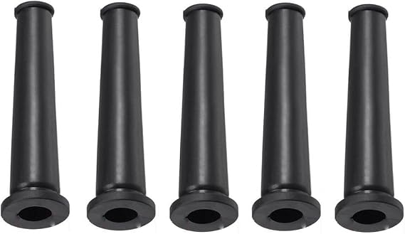 Rubber Wire Protector Cable Sleeve for Angle Grinder, Power Tool, and Electric Drill - 5 Pack, 10mm & 12mm Black Cord Strain Relief Boot with Flexible Rubber Housing, Fits 20x74mm and 23x81mm