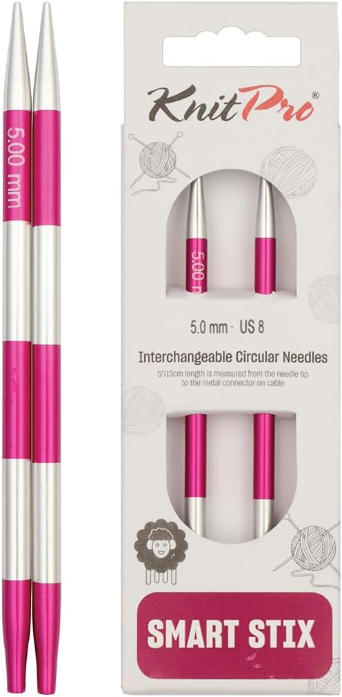 KnitPro Smartstix Interchangeable Circular Needles 4" (10cm) | 5.00mm