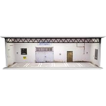 F Fityle 1/64 Model Car Display Case Miniature Scene Model with Light, Decorative, Dustproof Parking Lot Scene Toy Car Storage Box, Style E
