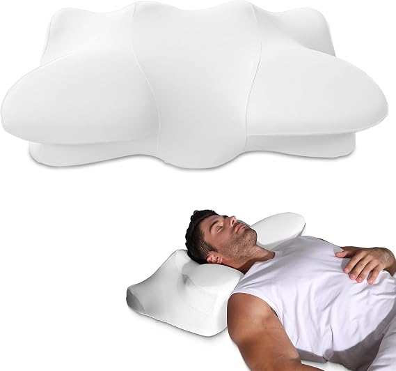 Ergonomic Memory Foam Pillow, Butterfly Shape Design, Balanced Support
