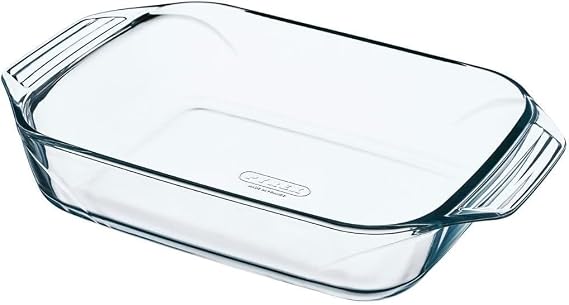 Pyrex Optimum Glass Rectangular Roaster High Resistance Easy Grip 27x17 cm, 1