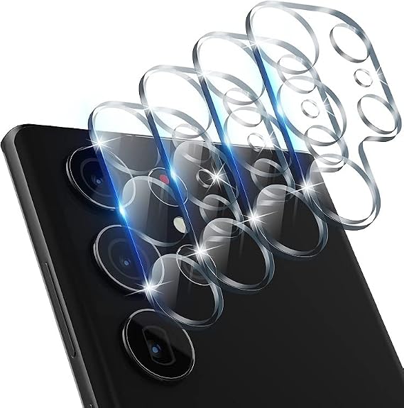 [2 Pack] 9H Camera Lens For Samsung S22 / S22 Plus /Ultra Case Protector Tempered Glass Cover Camera Lens Glass Cover Tempered HD Clear 9H Hardness Scratch Resistant (Samsung Galaxy S23 Ultra)