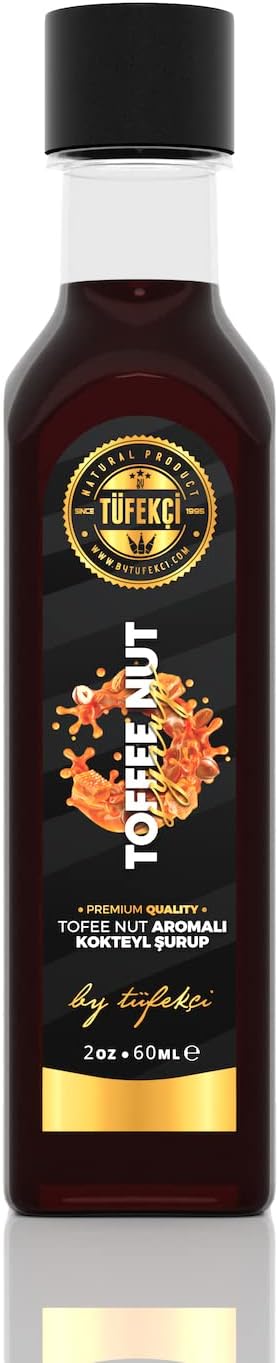 By Tüfekçi Toffee Nut Şurup Yoğun Lezzet Yeni Yüksek Aromalı Yeni Formül (60ml)