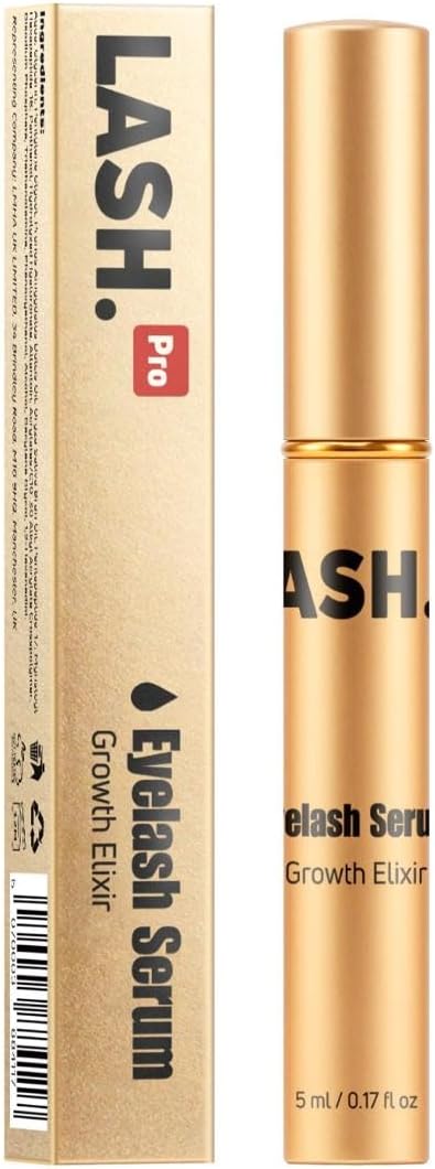 LASH.Pro Eyelash Growth Serum 5ml – Advanced Lash Enhancer Serum for Longer Thicker Fuller Lashes – Peptide & Hyaluronic Acid Lash Growth Formula – Luxury Strengthening Lash Treatment