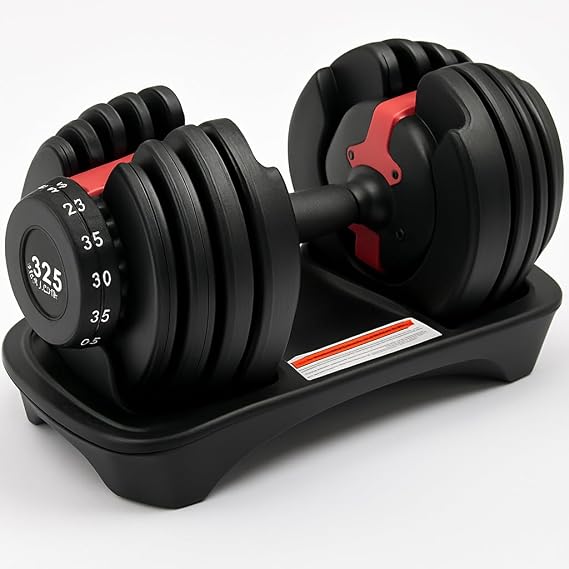 DUAS Smart Adjustable Dumbbell Set 24kg for Home Workouts Quick select dial system for fast weight changes Compact design ideal for strength training and fitness routines