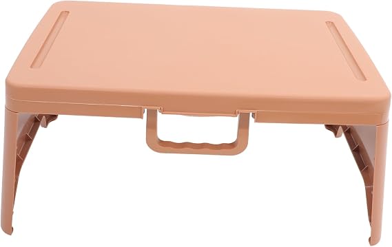 Orange Plastic Foldable Bed Laptop Table Portable Multi-Function