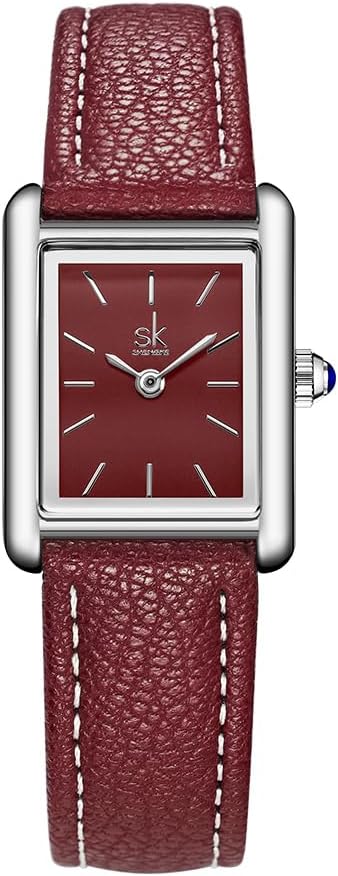 SHENGKE Minimalist Vintage Square Watches for Women